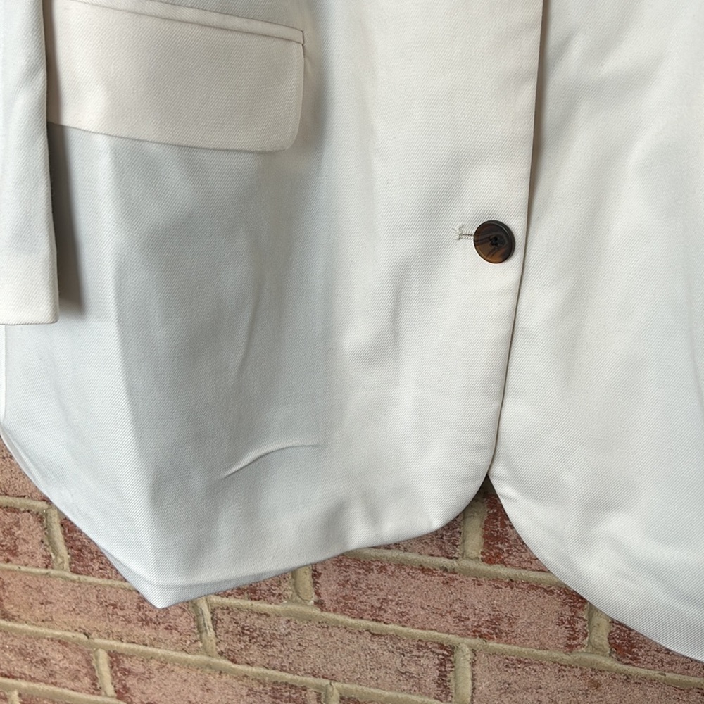 Future Collective Kahlana Barfield Brown cold shoulder oversized blazer - Picture 5 of 6